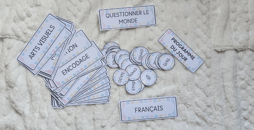 Programme du jour • Thème pastel – • VIE DE MAITRESSE